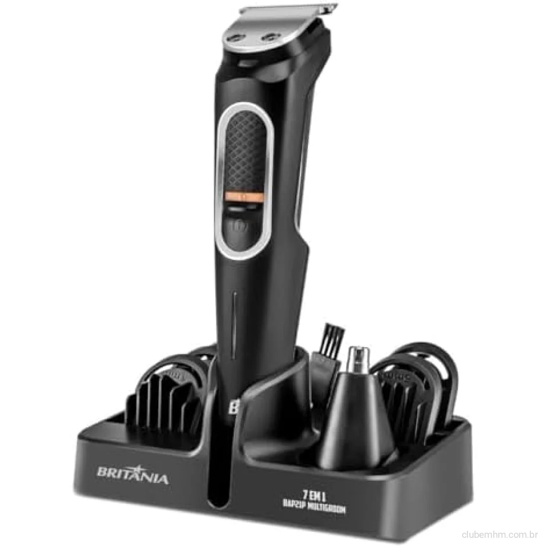 Aparador de Pelos Britânia Sem Fio Multigroom 7 em 1 BAP21P Bivolt