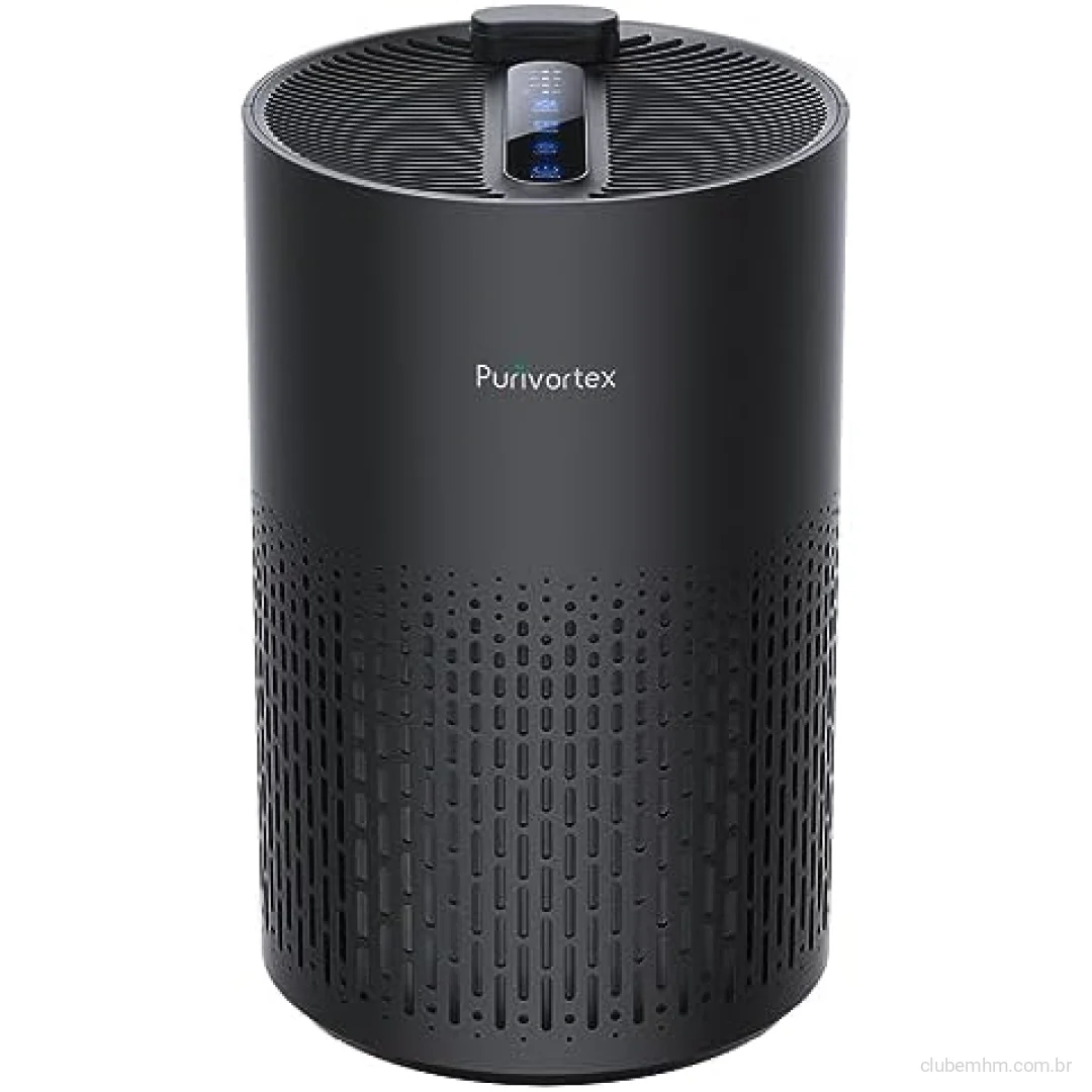 Purivortex Purificadores de ar para casa, filtro de ar HEPA silencioso para pólen, fumaça, poeira, pelos de animais de estimação, odor, cabelo, capas de até 2,5 metros quadrados (modelo: PX500 preto)