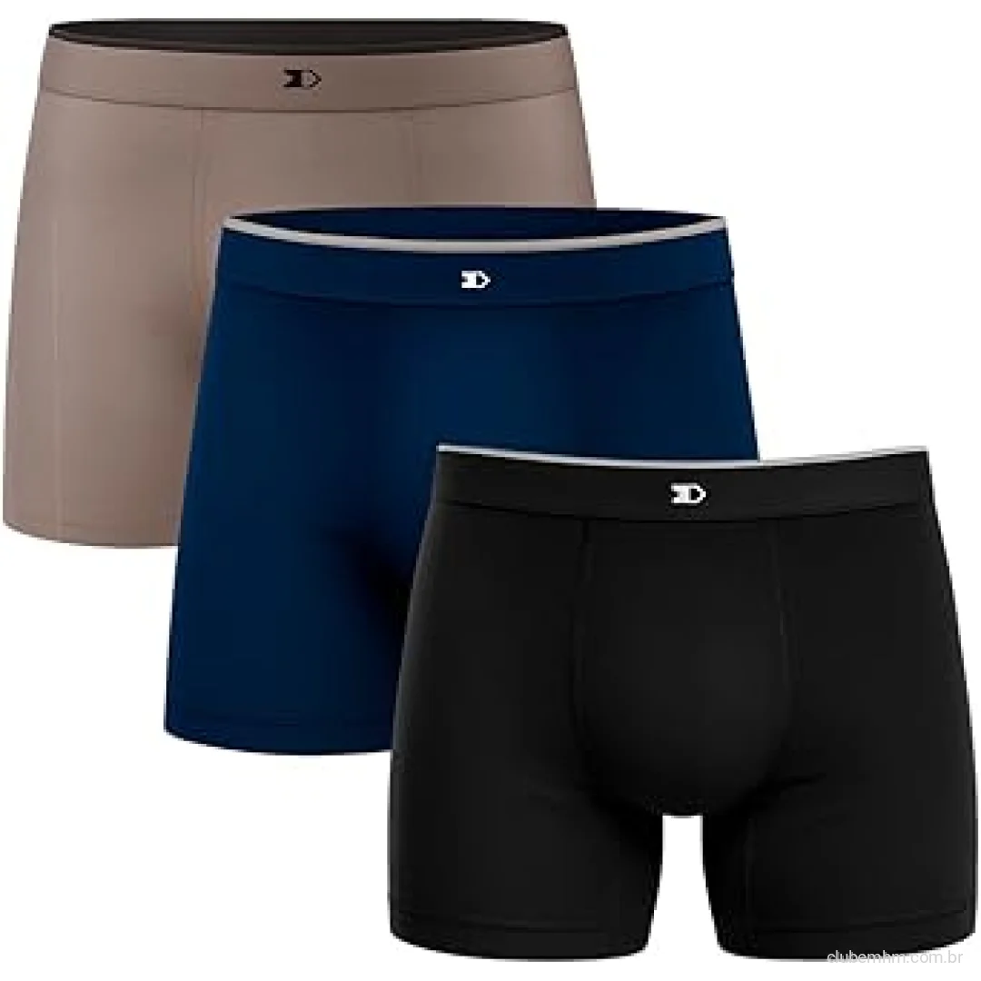 Kit 3 Cueca Boxer Sandrini Night Poliamida Sem Costura