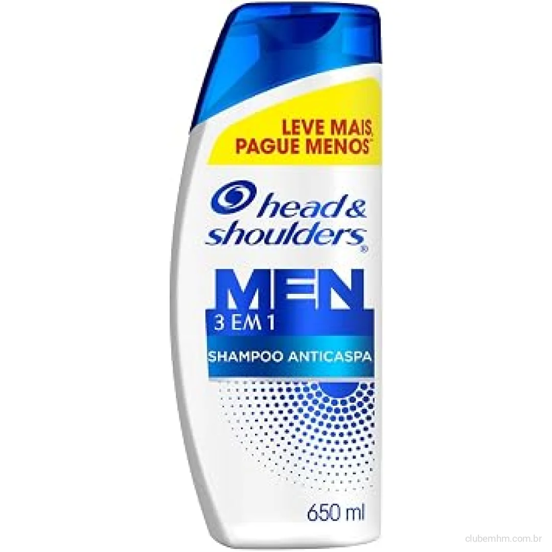 Head & Shoulders Shampoo Anticaspa Men 3 em 1, 650 ml